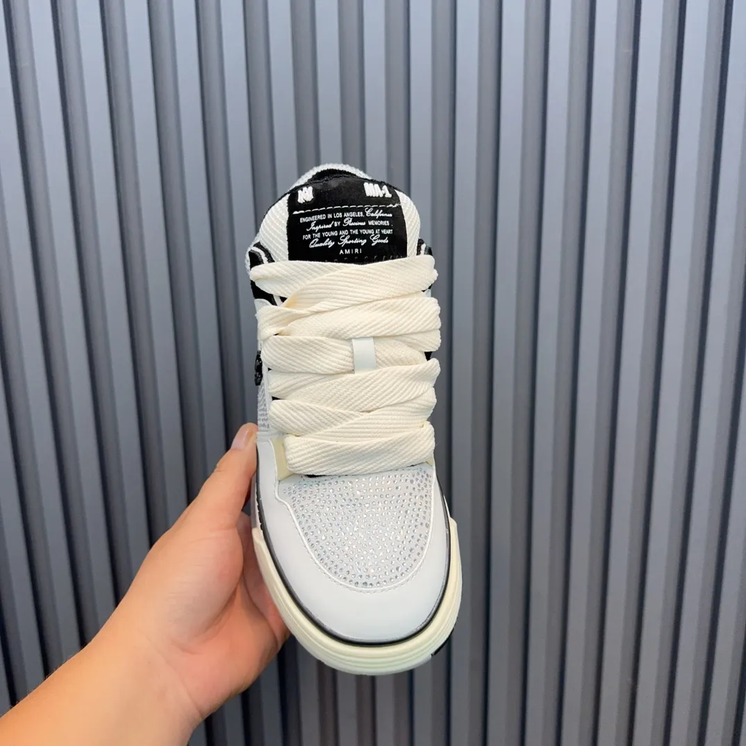 Men's shoes 💰760💰 AMIRI AMIRI fashion brand hot sale 🔥 Available all year round, couples 💑 Official website synchronization Imported fabrics 1⃣️ vs 1⃣️ replica, original factory special original sole, 35-45 (45. non-refundable)